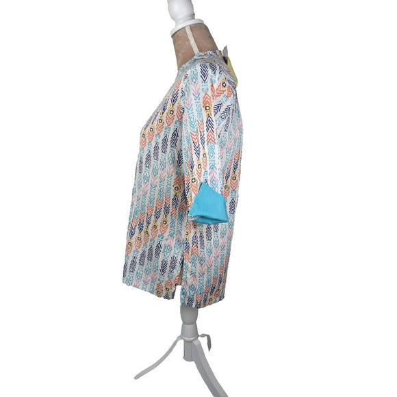 Roberta Roller Rabbit Arles Shirt TUNIC Blue White XS top NWT - Picture 2 of 12